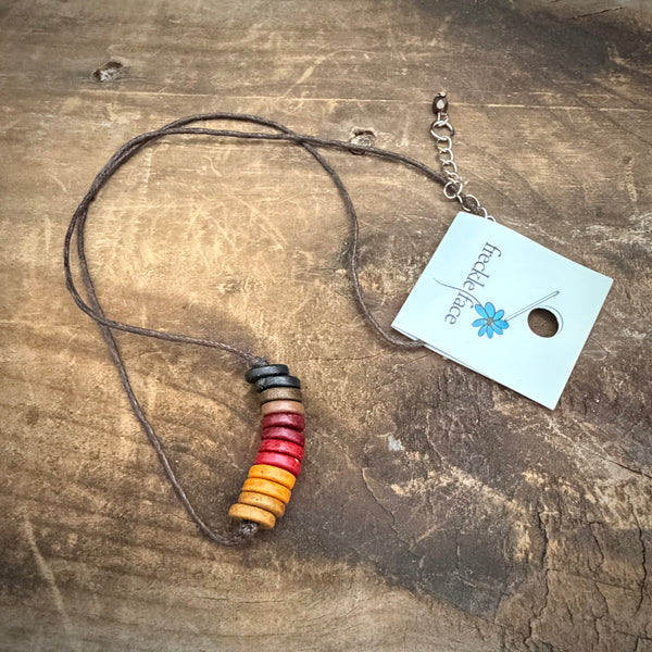 Boho Ember Ceramic Bead Necklace
