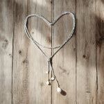 Adjustable dainty gold & pearl necklace