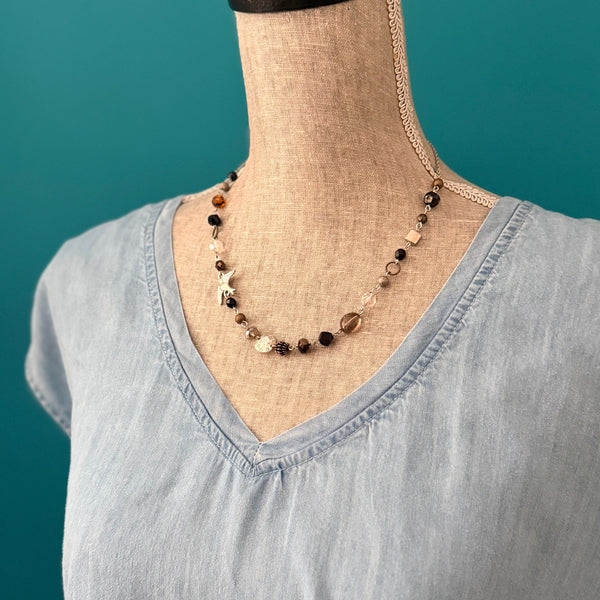 Autumn Sparrow Necklace