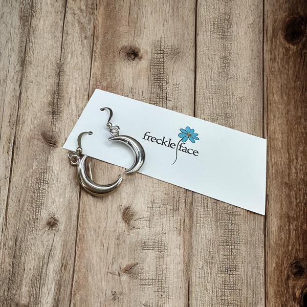 3D Moon Earrings