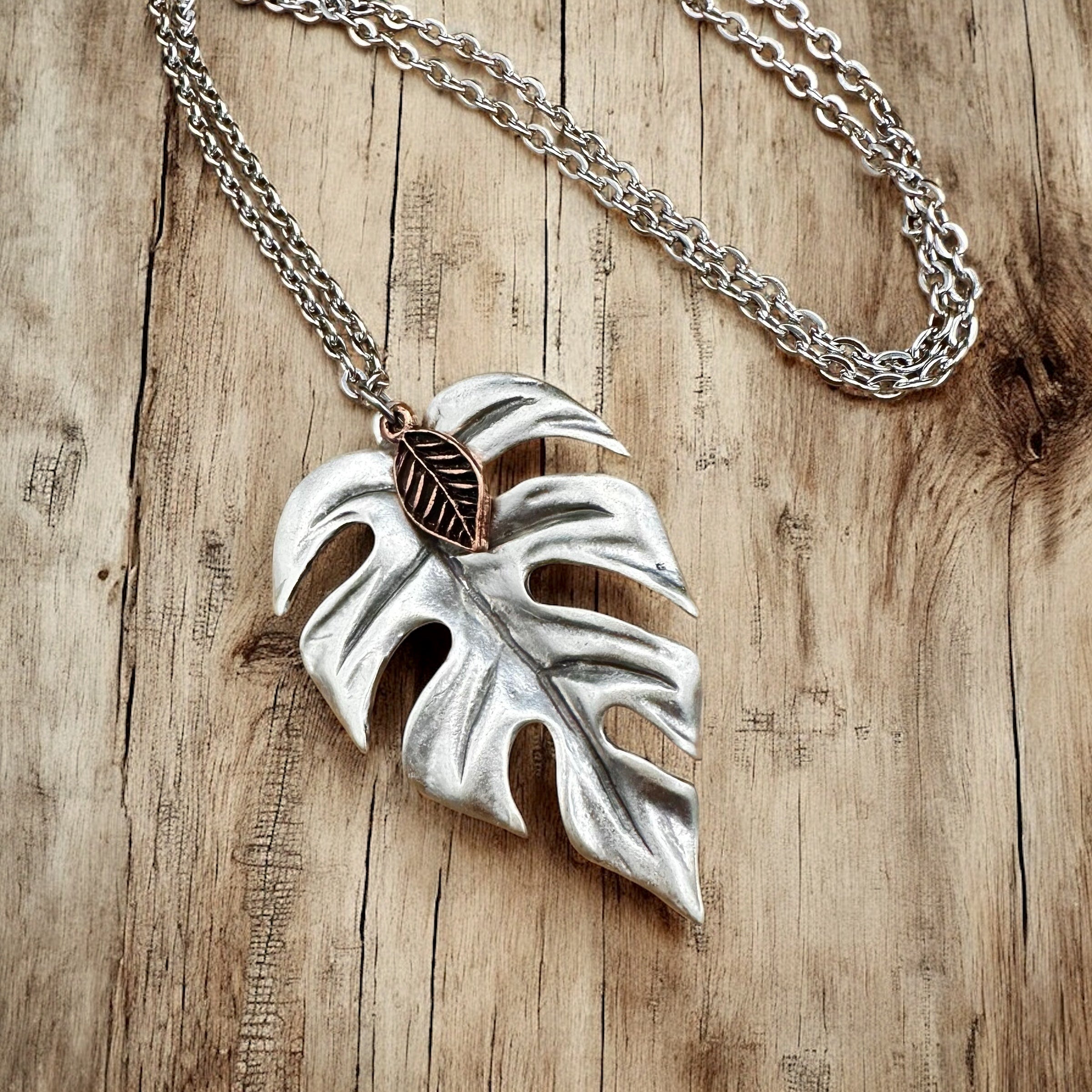 Monstera Leaf Necklace