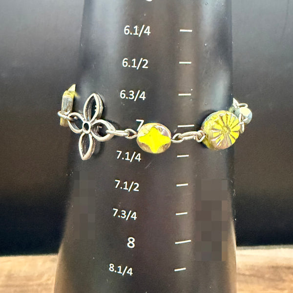 Lime Bloom Link Bracelet