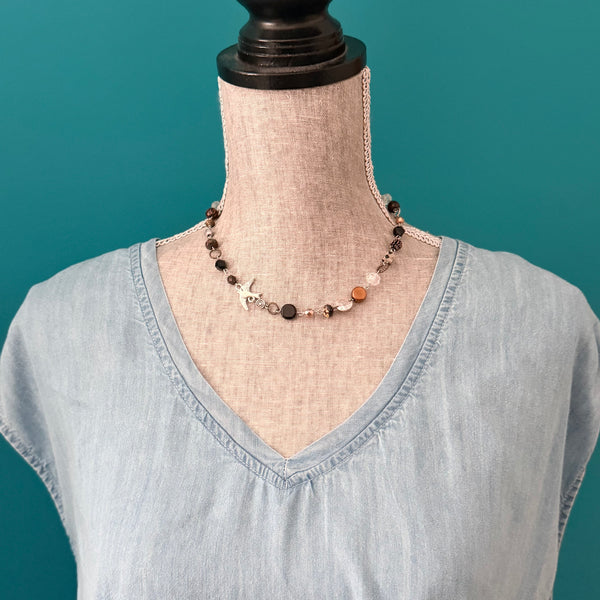 Autumn Sparrow Necklace