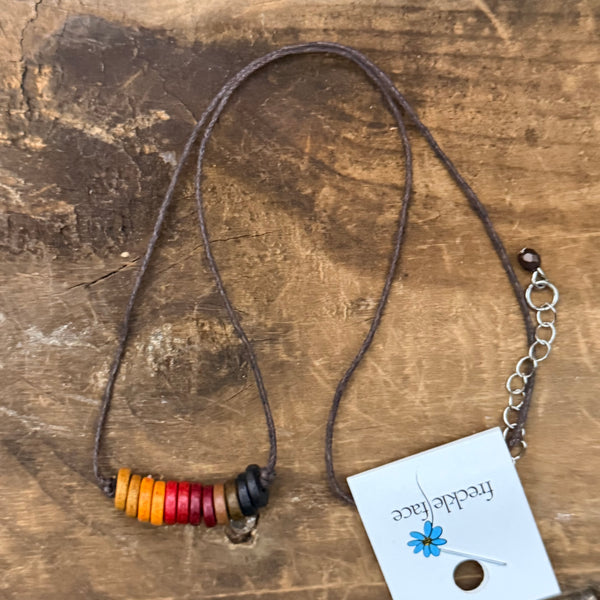Boho Ember Ceramic Bead Necklace