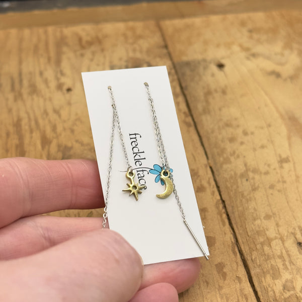 Pull Through Chain Earrings - various designs