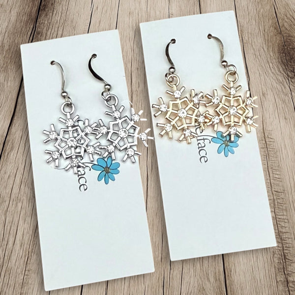 Sparkling Snowflake Earrings