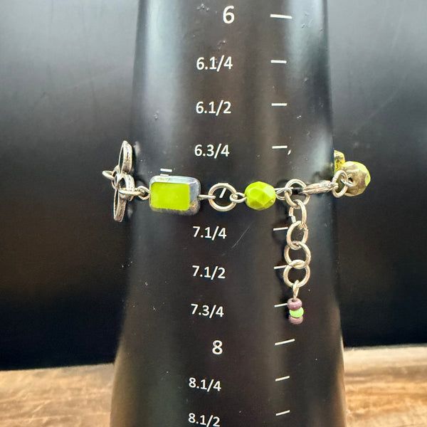 Lime Bloom Link Bracelet