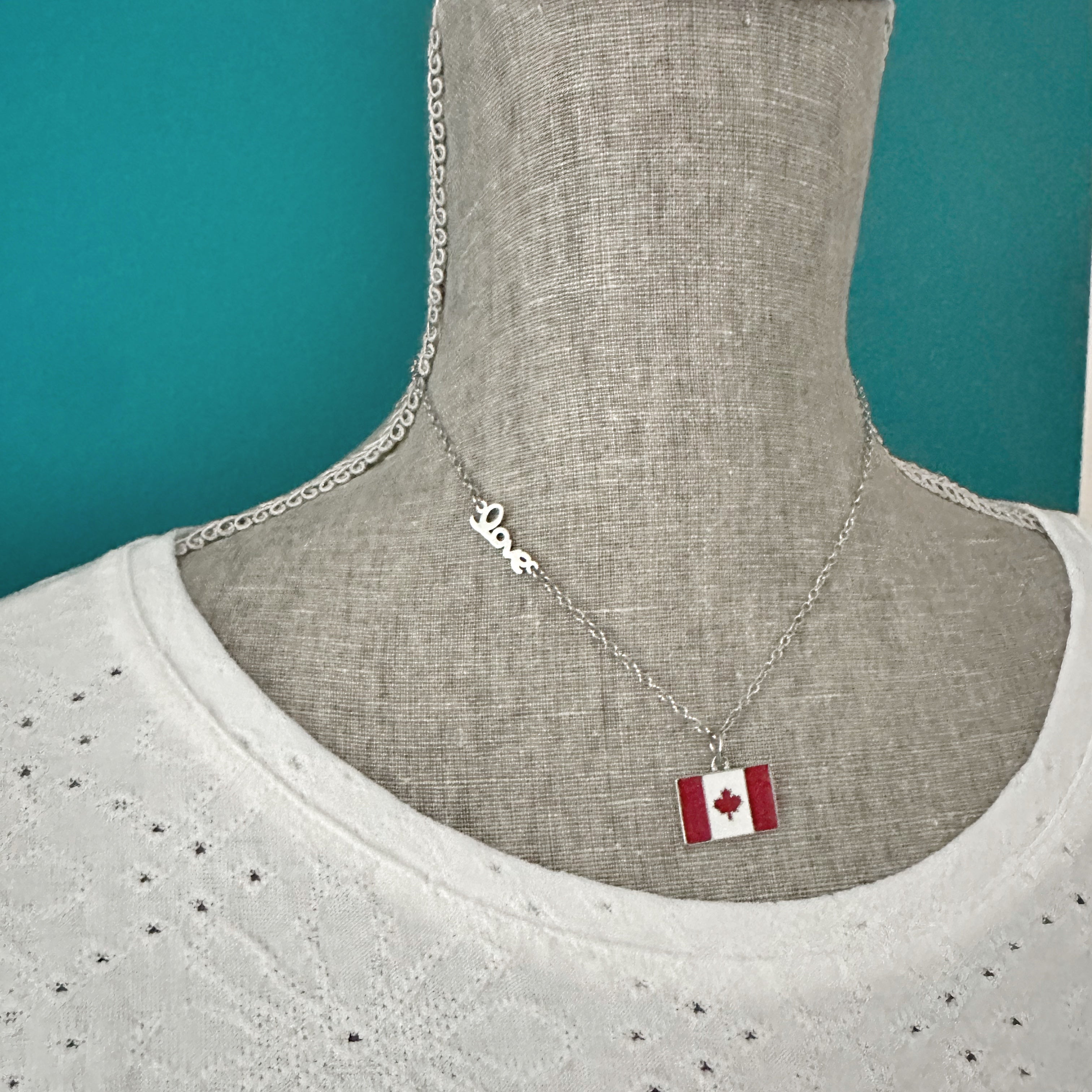 Elbows up Canada Necklace