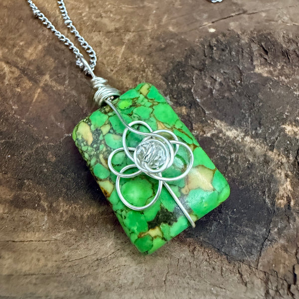 Retro Flower Wrap Necklace