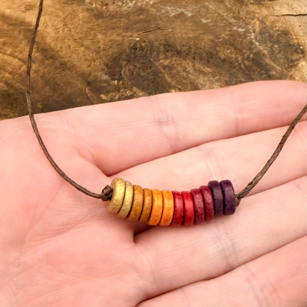 Boho Ember Ceramic Bead Necklace