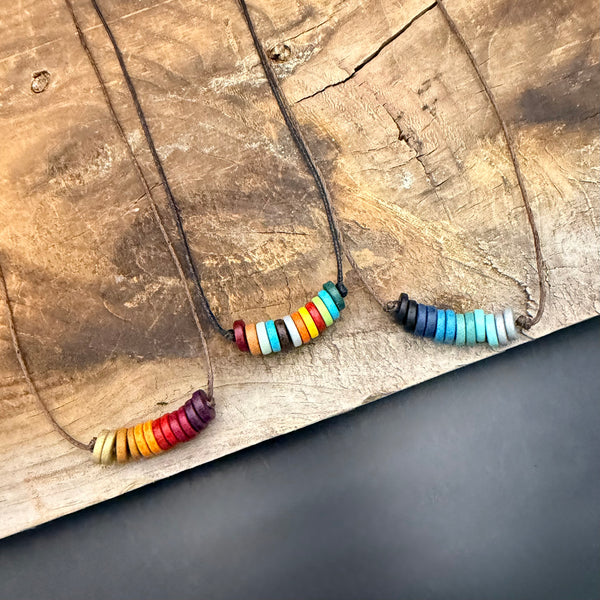 Boho Ember Ceramic Bead Necklace