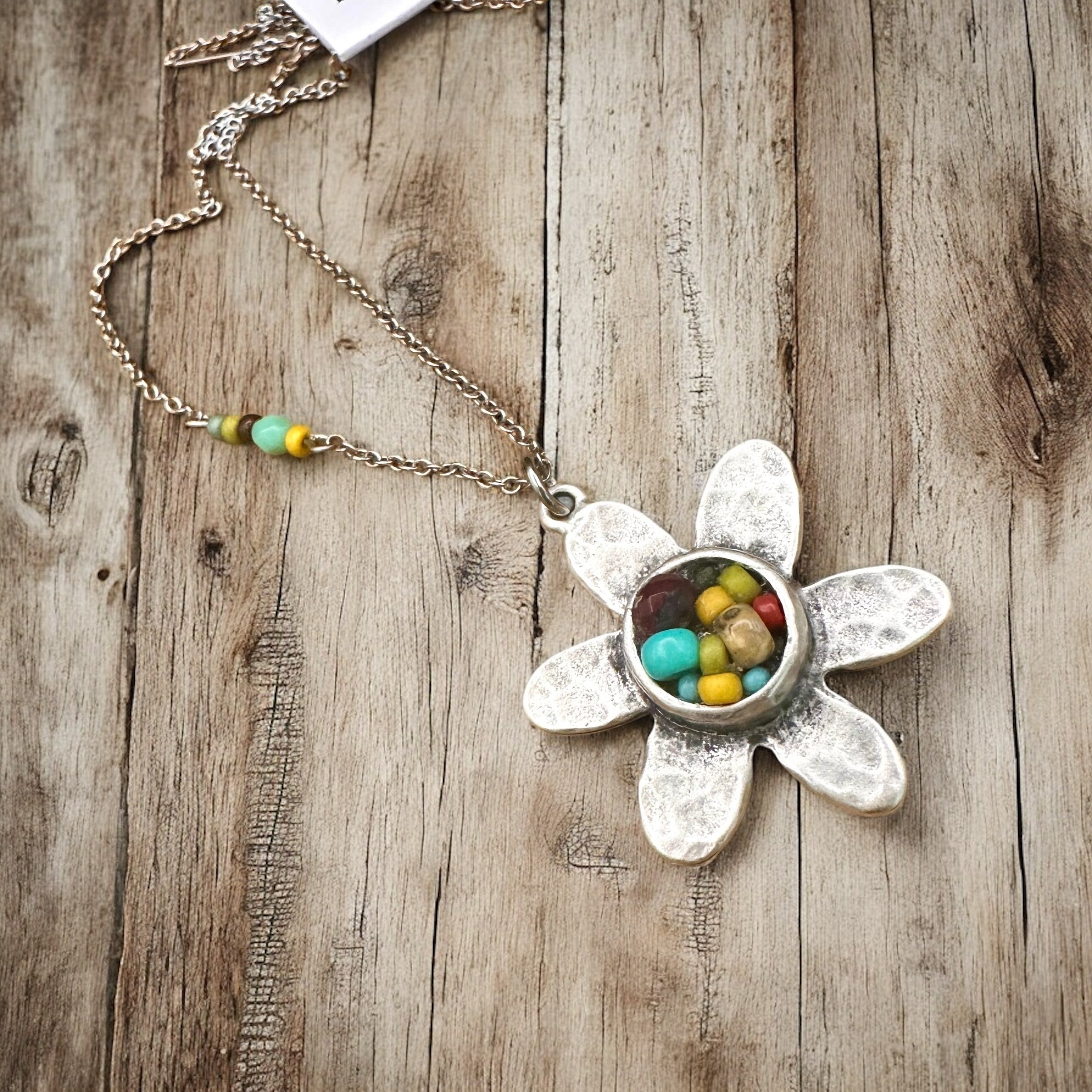 OOAK Mosaic Adjustable Necklace - M3616