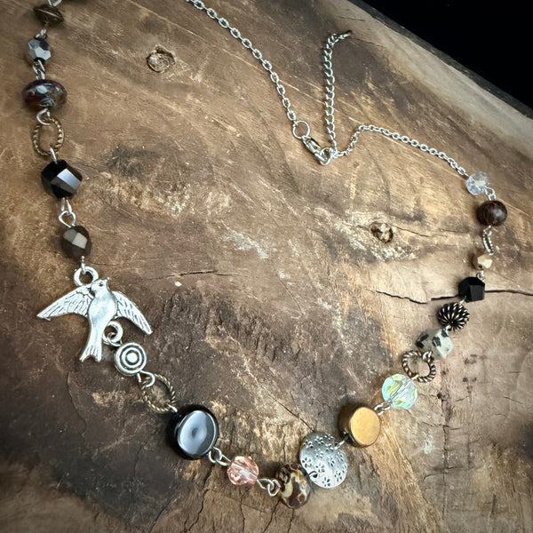 Autumn Sparrow Necklace