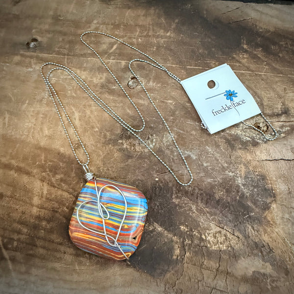 Retro Heart Wrap Necklace - Long