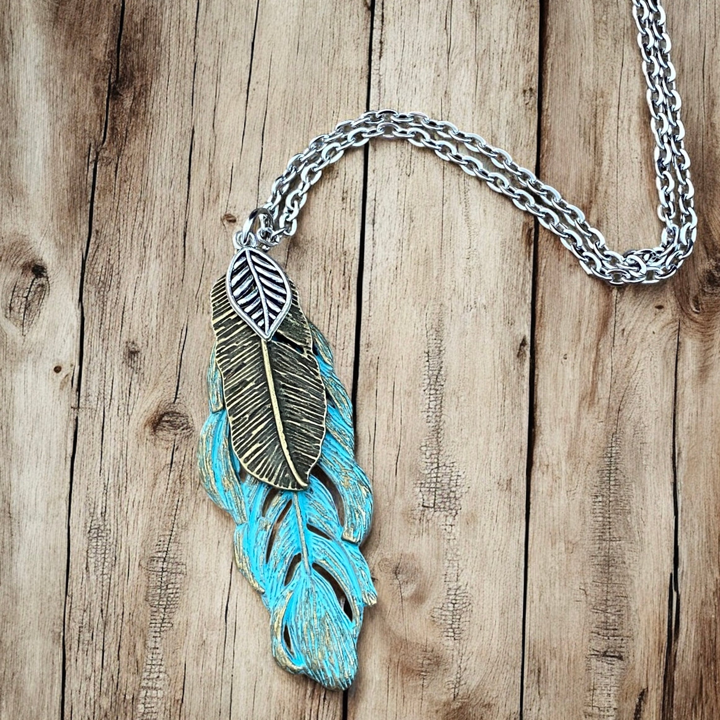Feather Patina Necklace