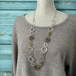 Chunky Fun Necklace Mixed Metals - Wear short or long