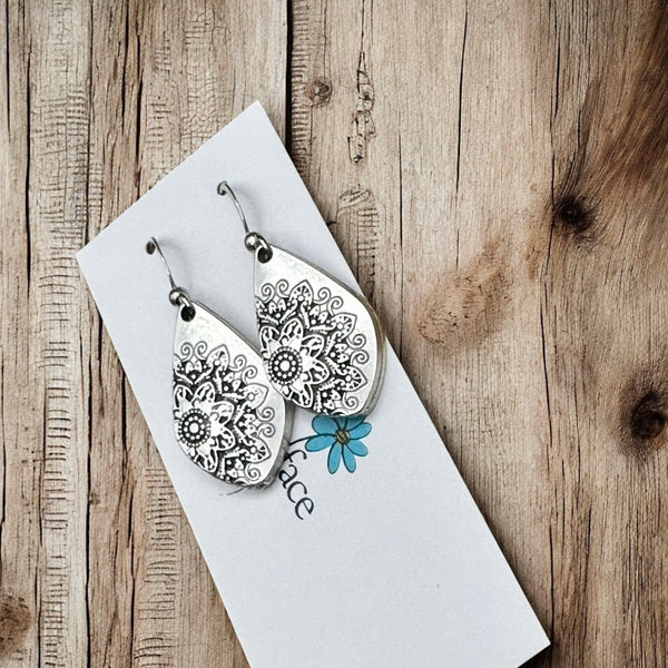 Mandala Hook Earrings
