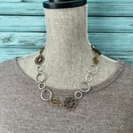 Chunky Fun Necklace Mixed Metals - Wear short or long