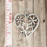 Heart with Flowers - Charm