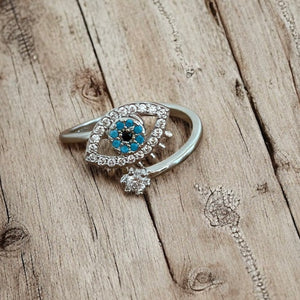 Evil Eye Spinner Ring