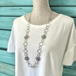 Chunky Fun Necklace - Silver - Wear Short or Long