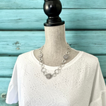 Chunky Fun Necklace - Silver - Wear Short or Long
