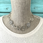 Chunky Fun Necklace - Silver - Wear Short or Long