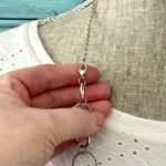 Chunky Fun Necklace - Silver - Wear Short or Long