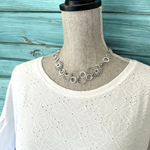 Chunky Fun Necklace - Silver - Wear Short or Long
