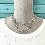 Chunky Fun Necklace - Silver - Wear Short or Long