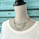 Chunky Fun Necklace - Silver - Wear Short or Long