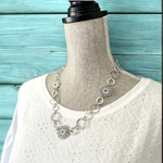 Chunky Fun Necklace - Silver - Wear Short or Long