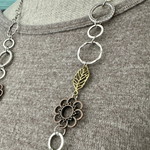 Chunky Fun Necklace Mixed Metals - Wear short or long