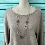 Chunky Fun Necklace Mixed Metals - Wear short or long