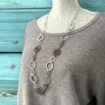 Chunky Fun Necklace Mixed Metals - Wear short or long