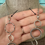 Chunky Fun Necklace Mixed Metals - Wear short or long