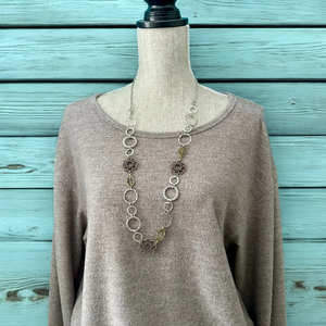 Chunky Fun Necklace Mixed Metals - Wear short or long