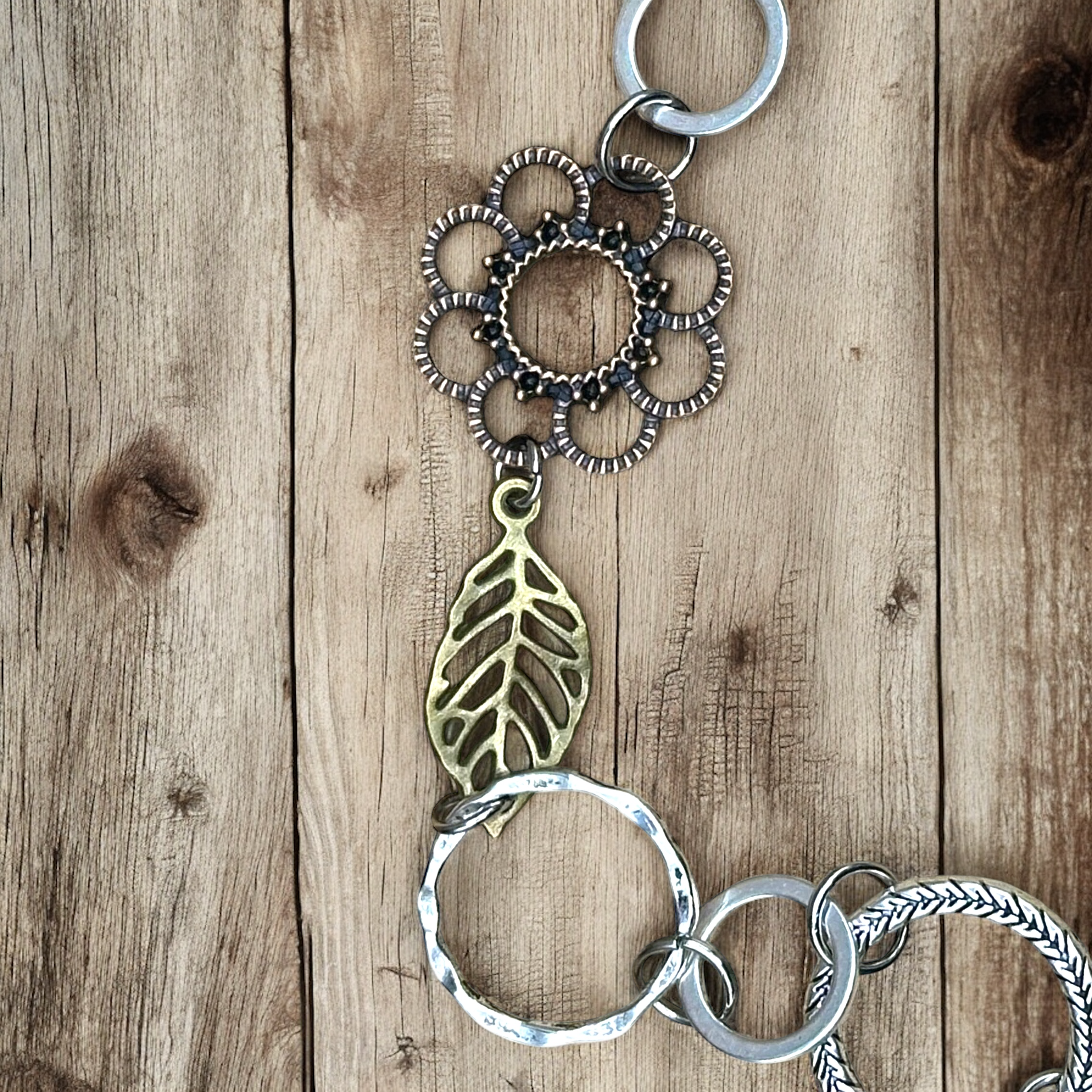 Chunky Fun Necklace Mixed Metals - Wear short or long