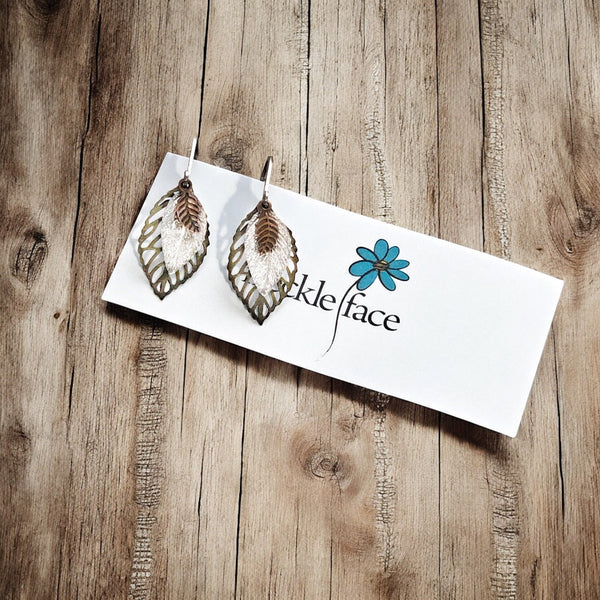 Layered Leaf Earrings