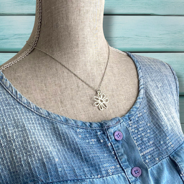 Daisy Flower Adjustable Necklace