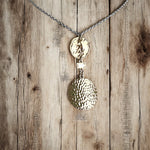 Adjustable Gold Hammered Pendant Necklace