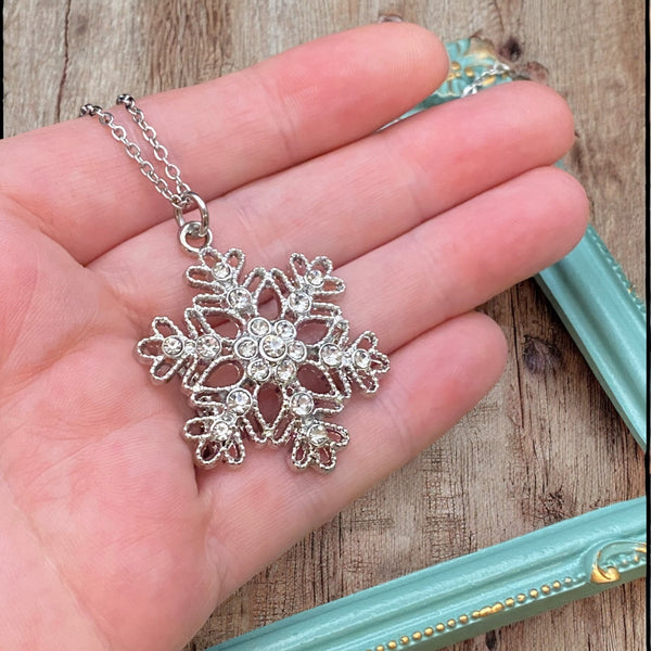 Simple Snowflake Necklace