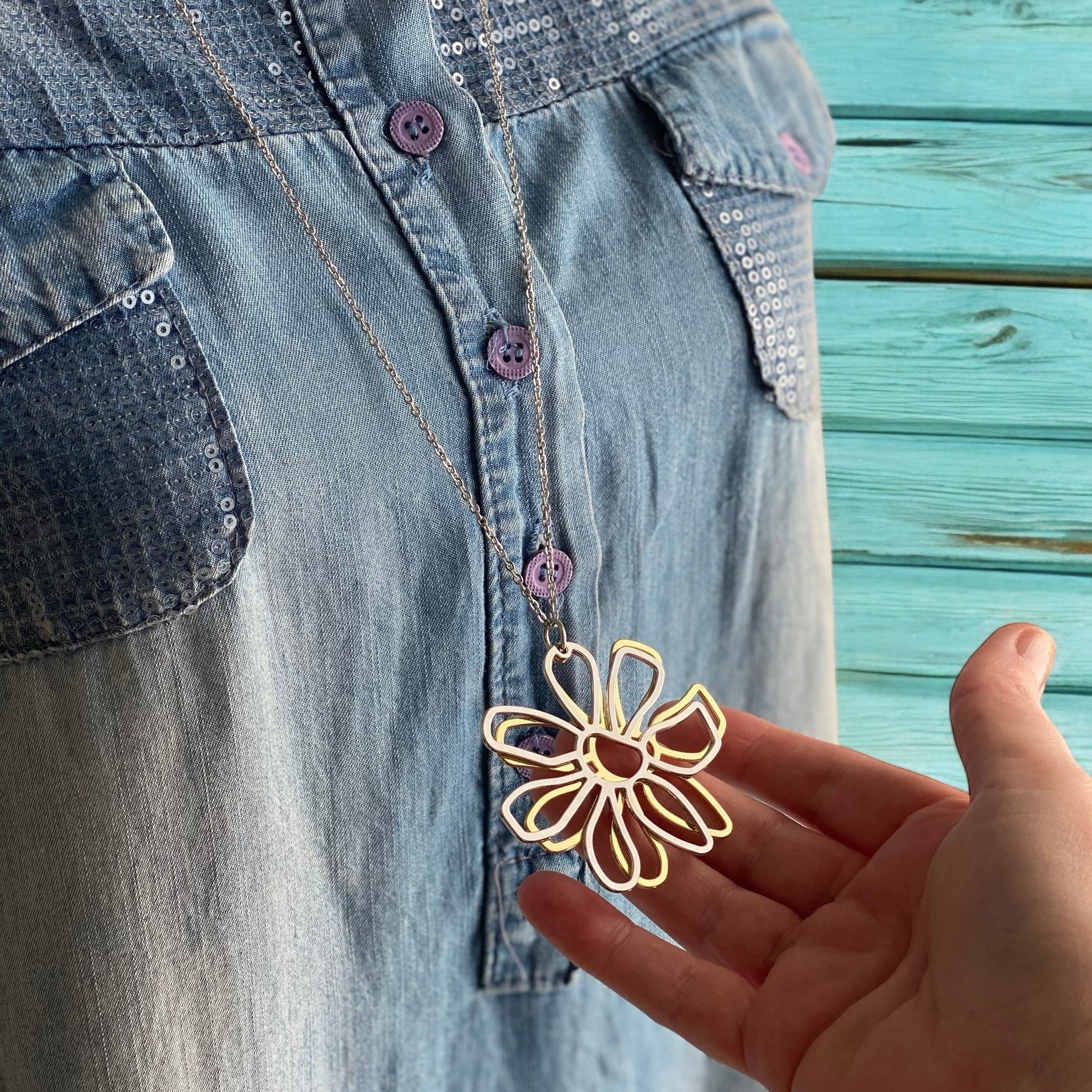 Double Flower Necklace