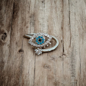 Evil Eye Spinner Ring