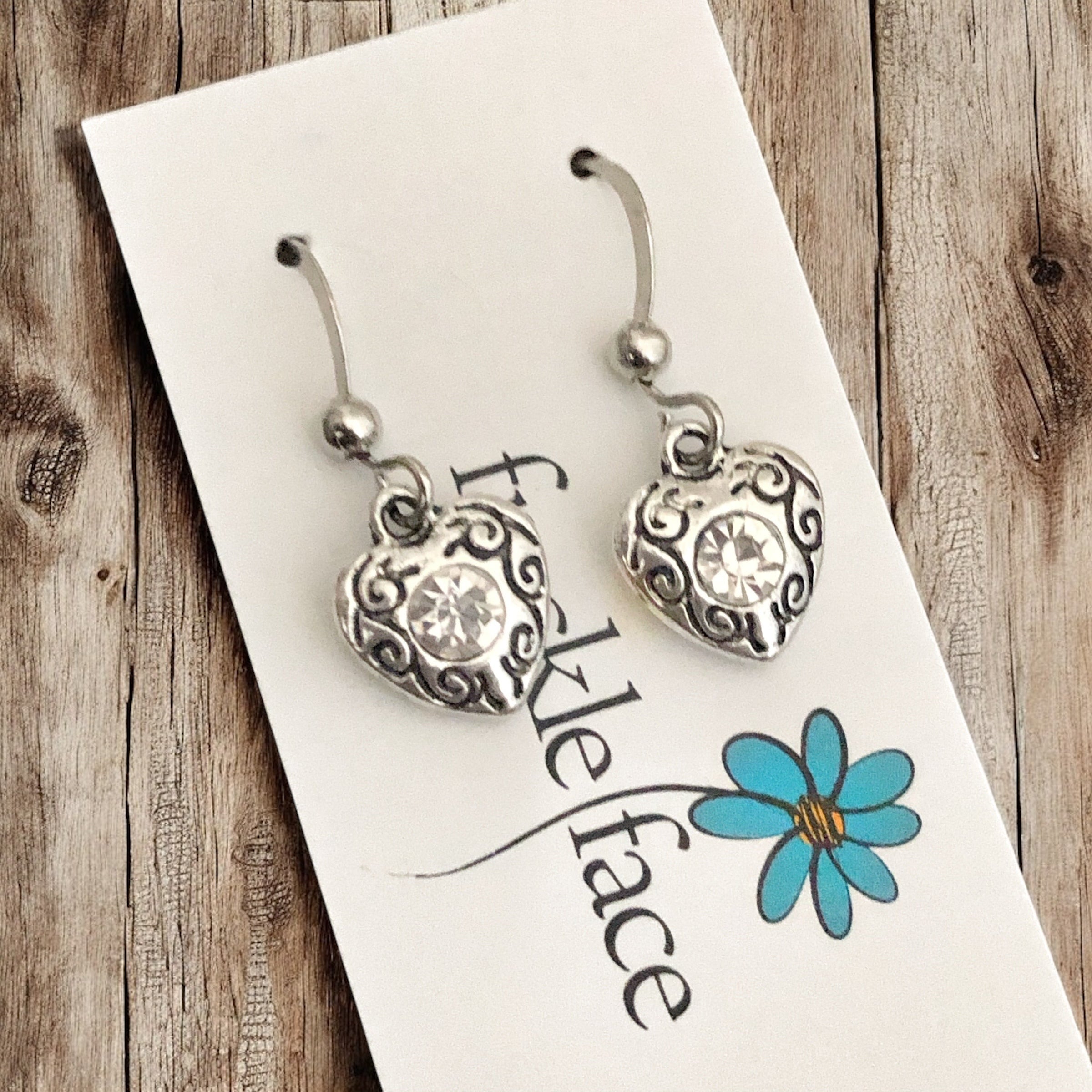 Heart Bling Earrings