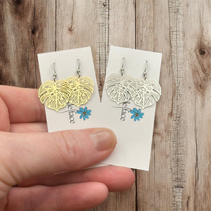 Lightweight Palm Leaf Earrings