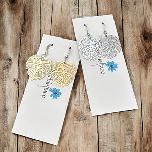 Lightweight Palm Leaf Earrings
