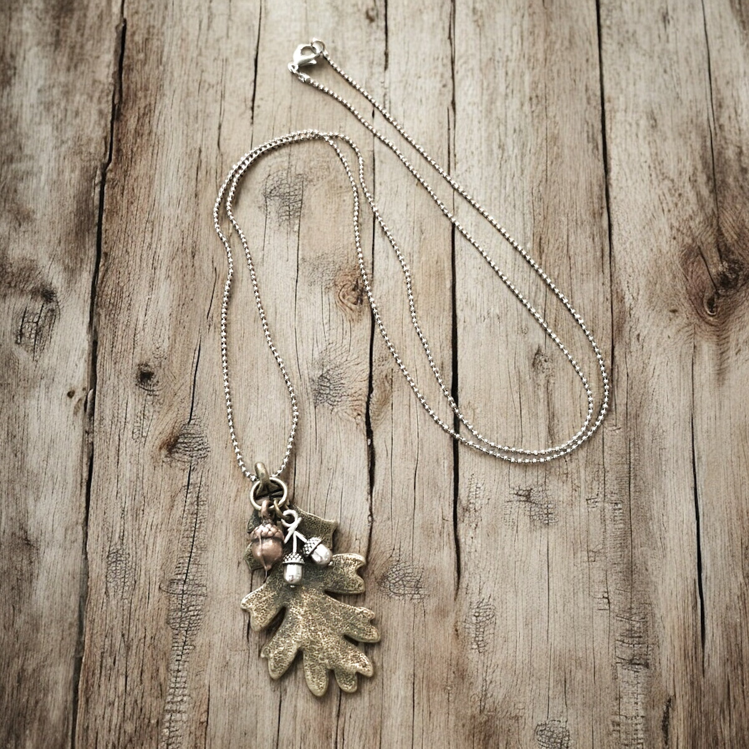 Oak Leaf and Acorn Necklace