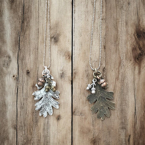 Oak Leaf and Acorn Necklace