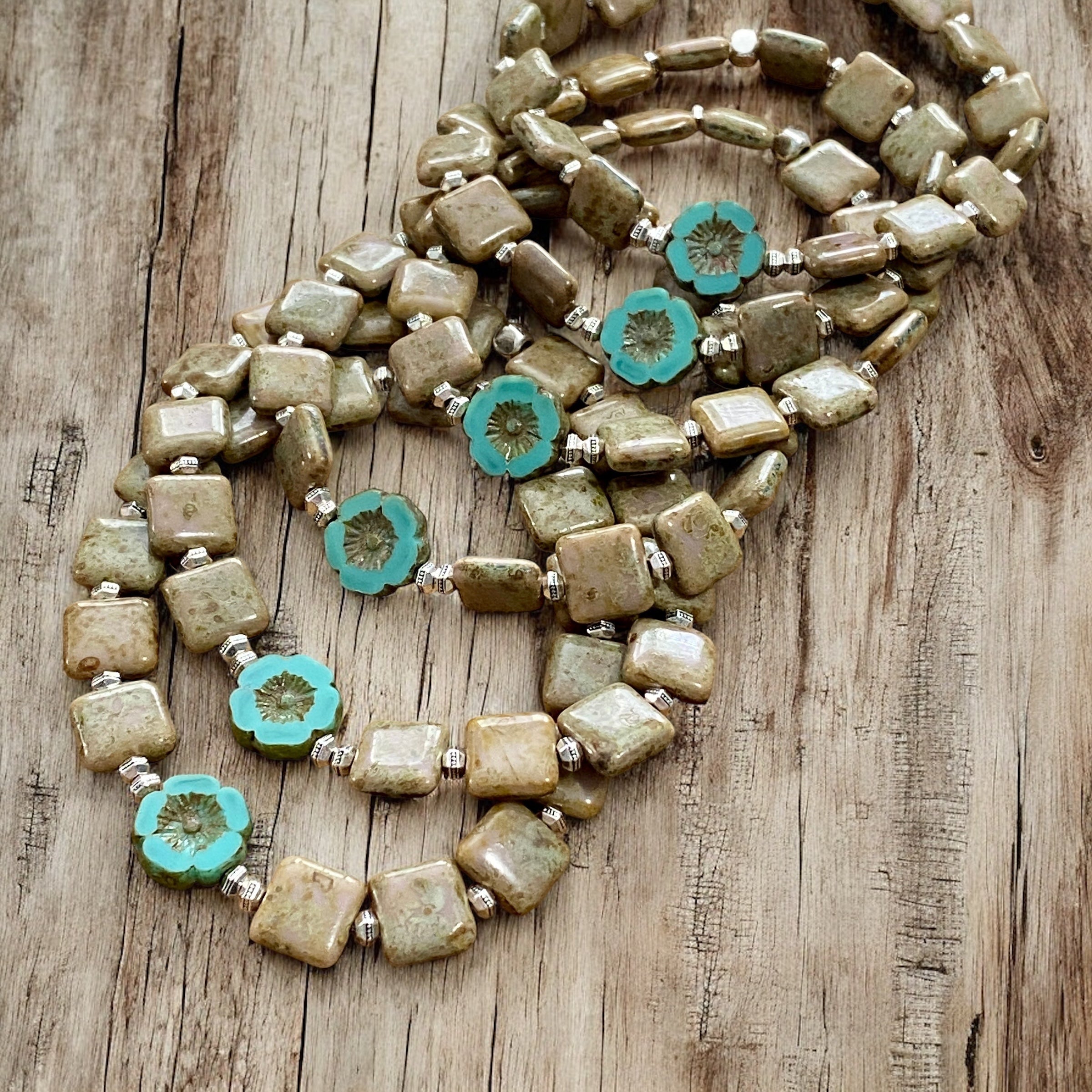 Online exclusive - Czech glass beaded bracelets